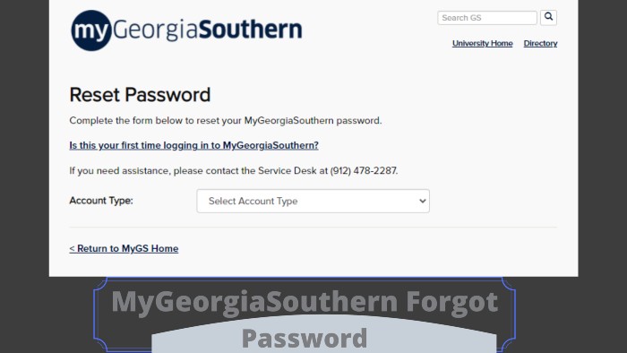 MyGeorgiaSouthern-Reset-Password